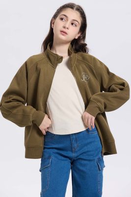 Imagen 2 del producto Polerón Niña Medio Cierre Verde