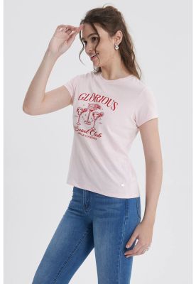 Imagen 2 del producto Polera Mujer Básica Print Rosa