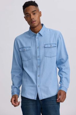 Camisa Hombre Clásica Dallas Azul