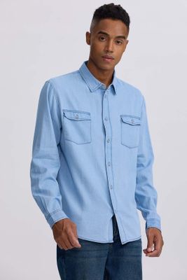 Imagen 2 del producto Camisa Hombre Clásica Dallas Azul