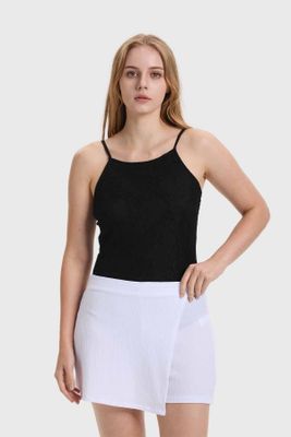 Polera Mujer Encaje Negro