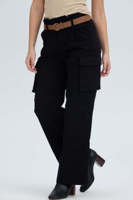 Imagen 2 del producto Pantalón Mujer Pretina Alta Con Cinturón Negro