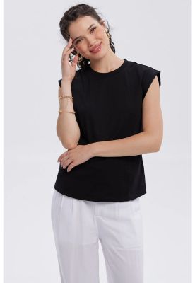 Polera Mujer Satín Negro