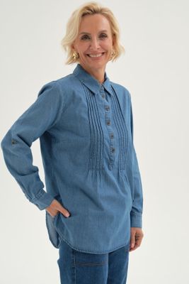 Imagen 2 del producto Blusa Mujer Denim Azul Claro
