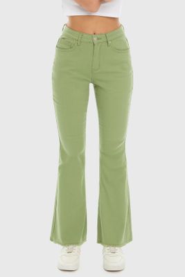 Jeans Mujer Flare Monse Verde