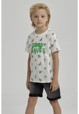 Imagen 2 del producto Polera Niño Mini Print Posicional Crudo