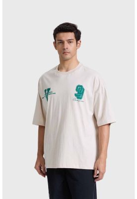 Imagen 2 del producto Polera Hombre Print Oversize Beige