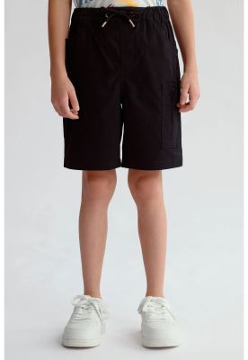 Bermuda Niño Bolsillo Negro