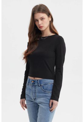 Imagen 2 del producto Polera Mujer Nudo Hombro Negro