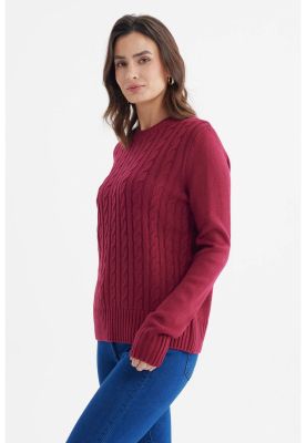 Imagen 2 del producto Sweater Mujer Tranzado Rojo