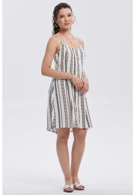 Imagen 2 del producto Vestido Mujer Lino Corto Crudo