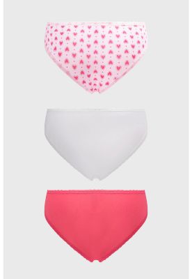 Imagen 2 del producto Calzón Mujer Tripack Bikini Estampado Fucsia