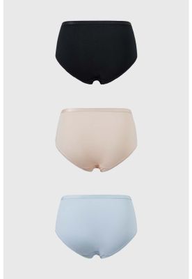 Imagen 2 del producto Calzón Mujer Tripack Tiro Alto Negro