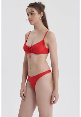 Imagen 2 del producto Traje De Baño Mujer Top Lazo Delantero Rojo