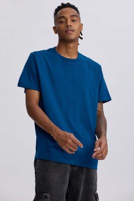 Imagen 2 del producto Polera Hombre Long Fit Básica Azul Petroleo