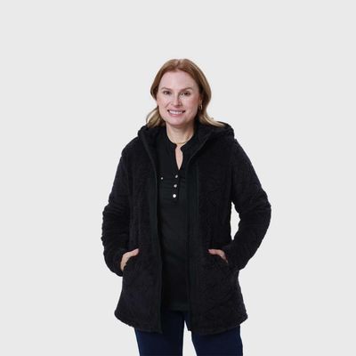 Imagen 2 del producto Polar Mujer Peludo Full Zipper Negro