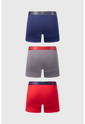 Imagen 2 del producto Bóxer Hombre Tripack Liso Rojo - lll