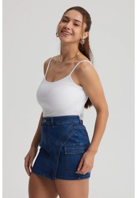 Imagen 2 del producto Peto Mujer Crop Rib Blanco