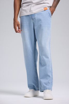 Jeans Hombre Baggy Western Azul Claro