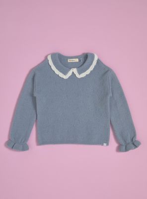 Sweater con Cuello y Mangas con Vuelos