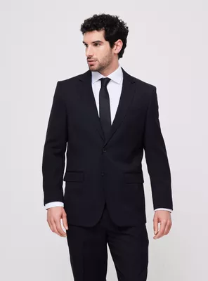 Traje Recto Lana Poliéster Fantasía Regular