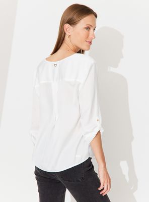 Imagen 2 del producto Blusa Satinada y Cuello Cruzado