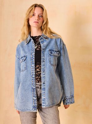 Blusa Denim Sobrecamisa