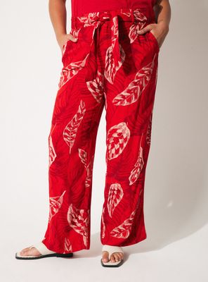 Pantalón Fluido Cintura Elasticada