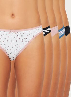 Imagen 1 del producto Pack 5 Bikini Algodón Elástico Microfibra