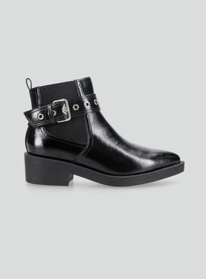 Imagen 2 del producto Botín Craquelado con Detalles Metálicos Mujer