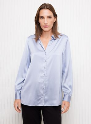 Blusa Abotonada con Manga Larga y Puños