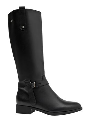Bota Lisa Correa Cruzada L071 Cuero Mujer