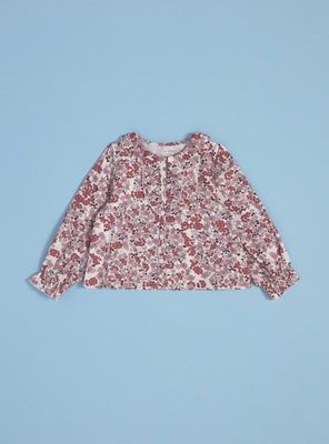 Blusa Vuelos Frontales, Estampado Floral