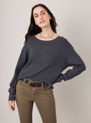 Sweater Acanalado en Pecho