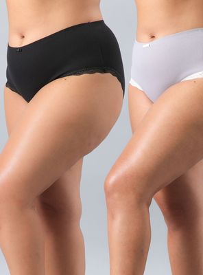 Imagen 1 del producto Pack 2 Calzón Maxi Bonded con Mini Encaje