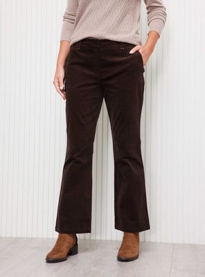 Pantalón Recto de Pana Bolsillos Delanteros