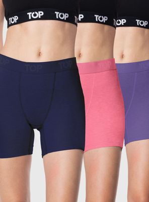 Imagen 1 del producto Pack Bóxer Medio Algodón Color Liso