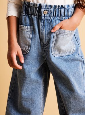 Imagen 2 del producto Jeans Mom Fit Baggy con Bolsillos Contraste