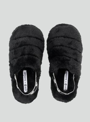Pantufla Peluda sin Talón con Elástico