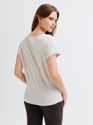 Imagen 2 del producto Polera Estampado Metalizado y Strass