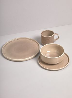 Imagen 2 del producto Set Vajilla 24 Piezas Beige Cerámica