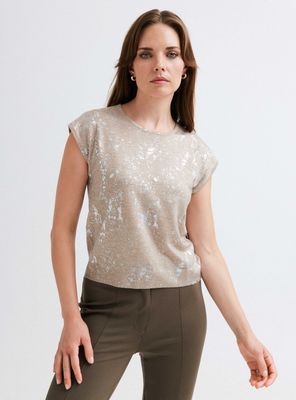 Chaleco Estampado Metalizado