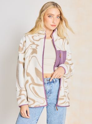 Polar Polar con Diseño Cierre y Cuello Alto