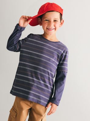 Polera Doble Manga Estampada