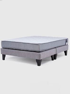 Cama Europea Feel 2 Plaza Tela Gris