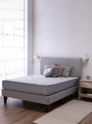 Cama Feel + Respado Rest 2 Plaza - Gris