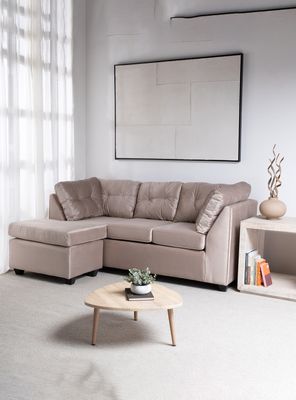 Seccional Bonsai Felpa Beige