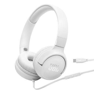 Audífonos JBL Tune 520 con Cable Tipo C White
