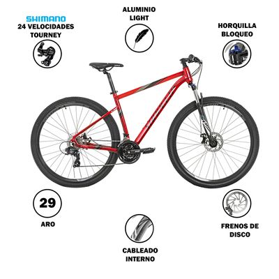Imagen 2 del producto Bicicleta Sunpeed Zero Aro 29 roja