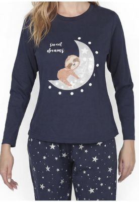 Imagen 2 del producto Pijama de mujer Algodón 60.1604M-AZU